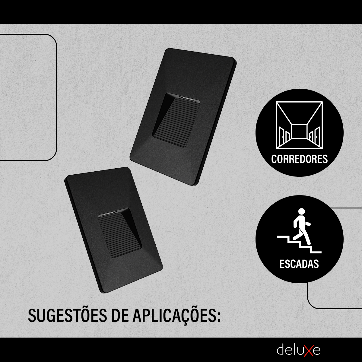 Balizador Led Effect 2w 2700k Branco Quente IP65 Bivolt Preto Deluxe