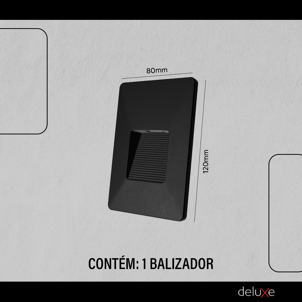 Balizador Led Effect 2w 2700k Branco Quente IP65 Bivolt Preto Deluxe