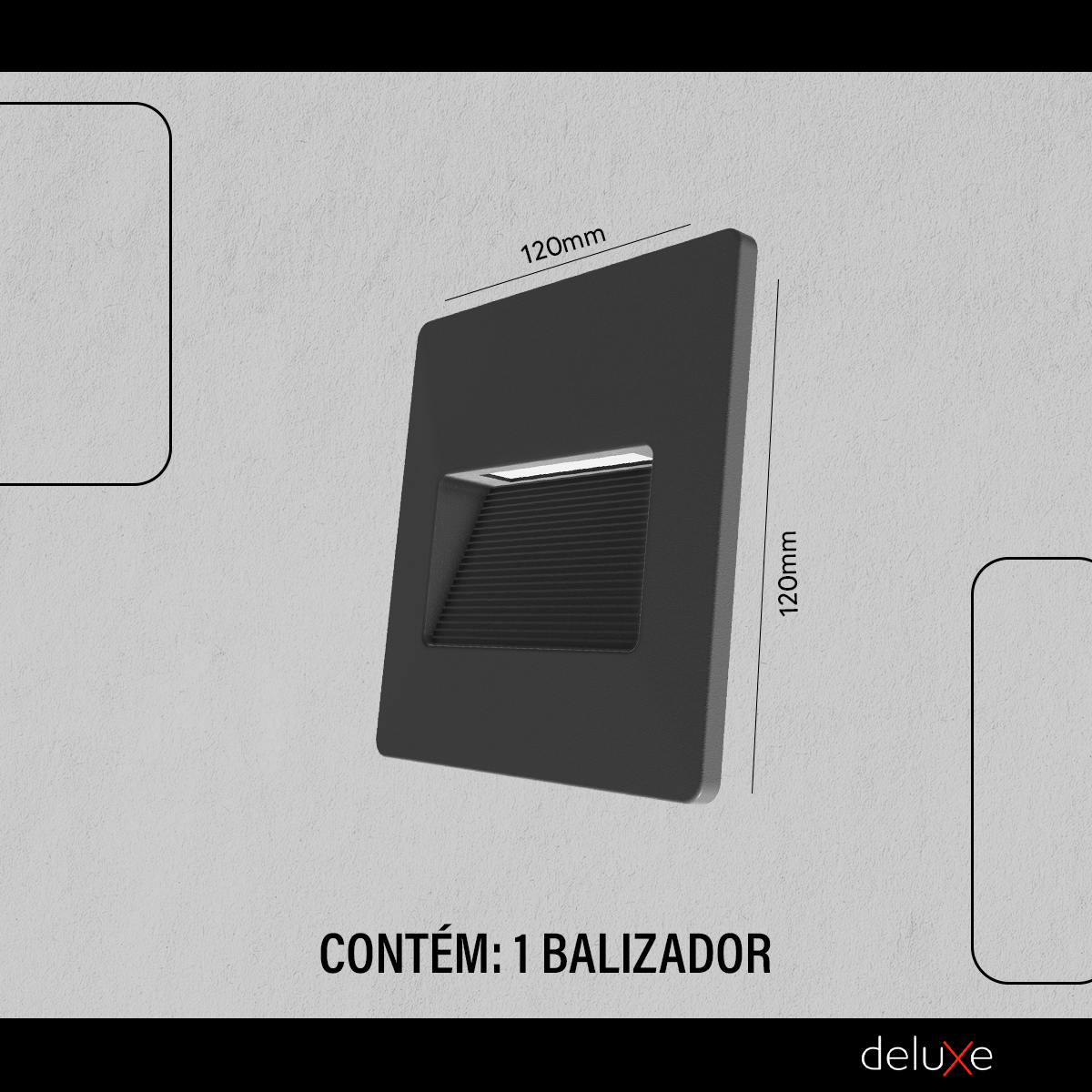 Balizador Led Effect 2w 2700k Branco Quente IP65 Bivolt Preto Avant