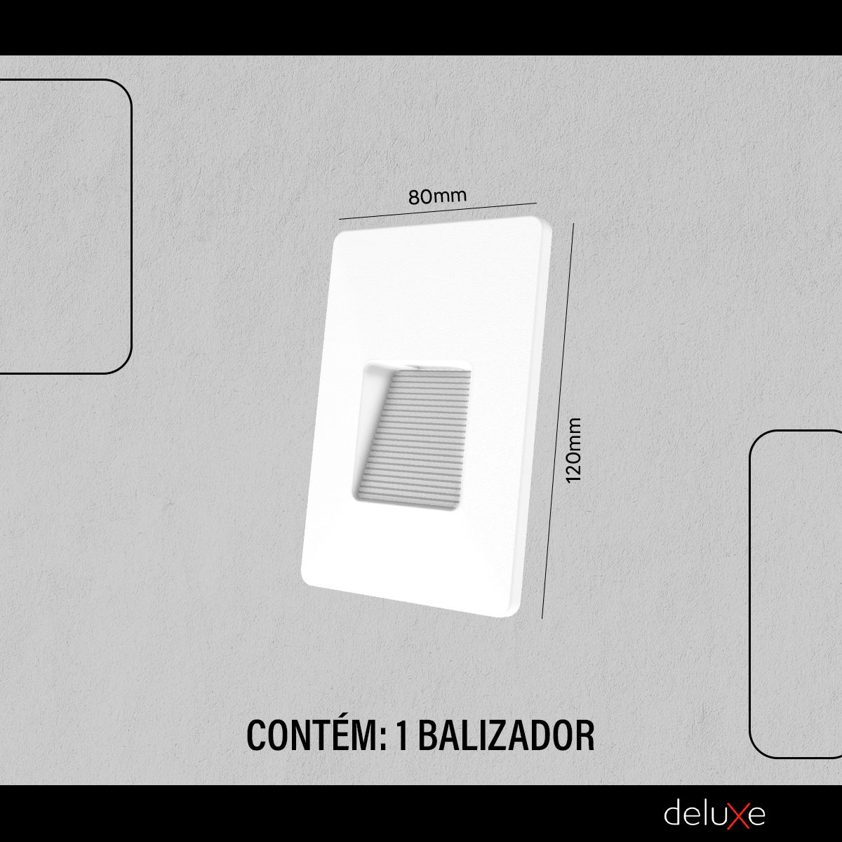 Balizador Led Effect 2w 2700k Branco Quente IP65 Bivolt Preto Deluxe