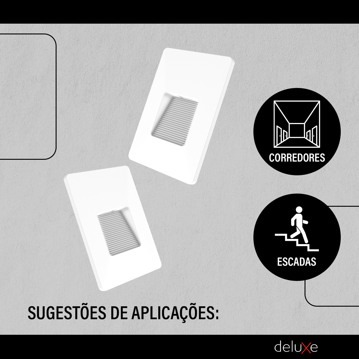Balizador Led Effect 2w 2700k Branco Quente IP65 Bivolt Preto Deluxe