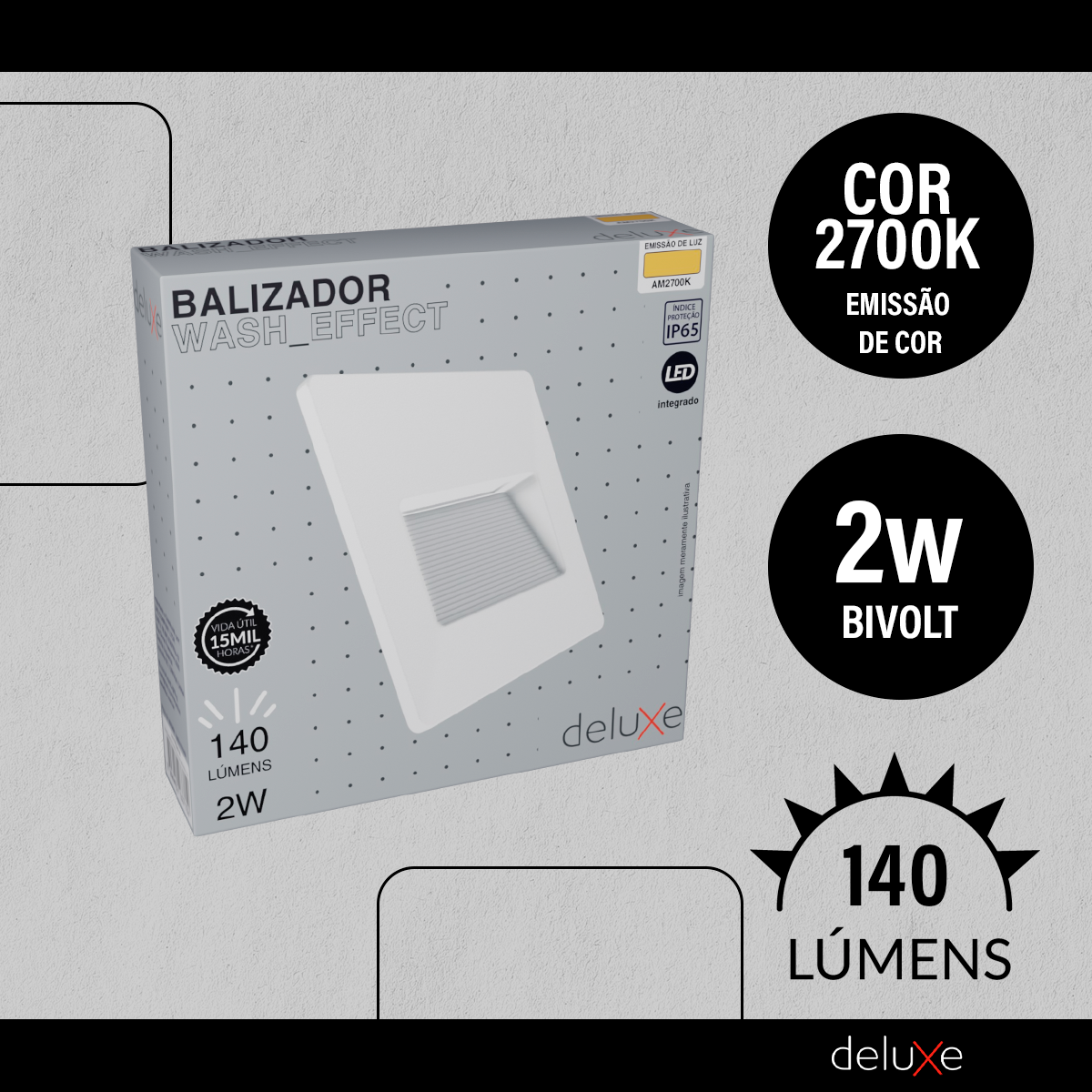 Balizador Led Effect 2w 2700k Branco Quente IP65 Bivolt Branco Avant