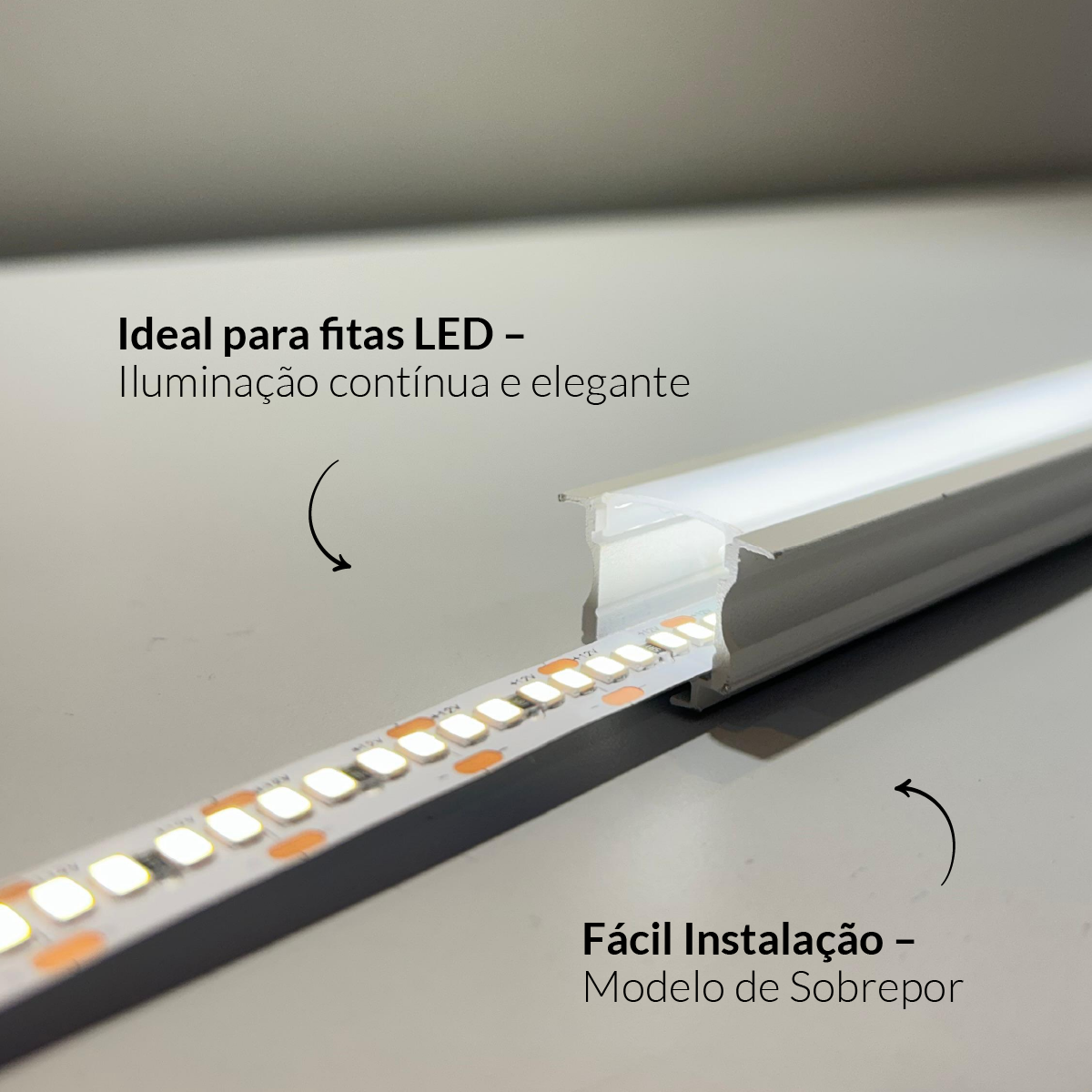 Perfil Barra Risqué Inside Embutir 24x15mm 3 Metros IP20 Branco Avant