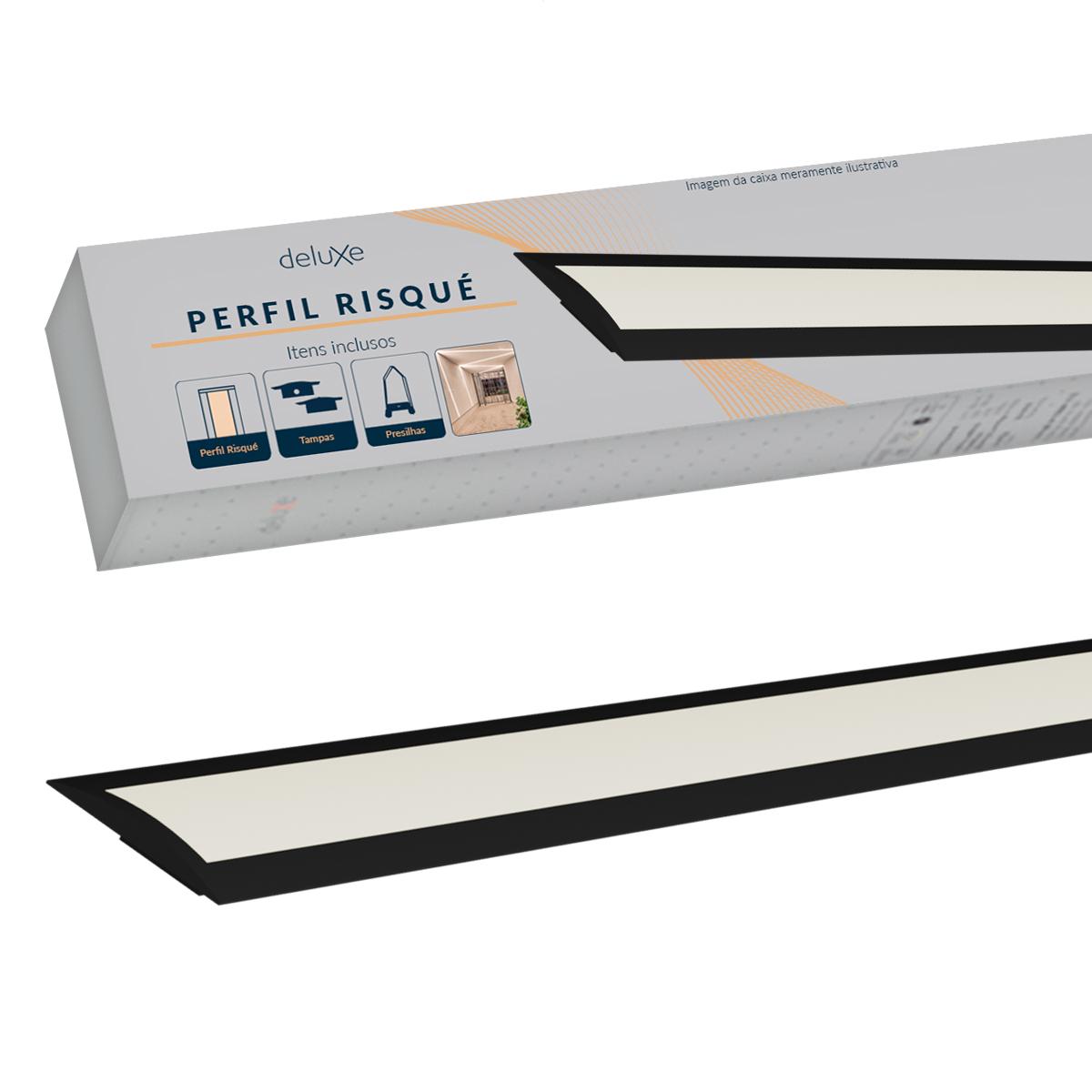 Perfil Barra Risqué Inside Embutir 24x08mm 2 Metros IP20 Branco Avant