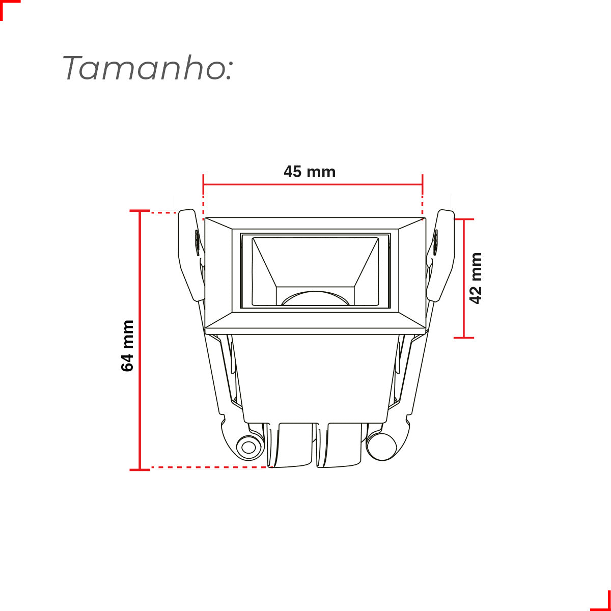 Spot Led Dots Quadrado 2w 2700k/6500k Embutir IP20 Bivolt Branco Avant