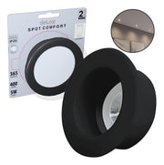 Spot Led Confort Recuado 5w 4000k Branco Neutro IP20 Bivolt Preto Avant