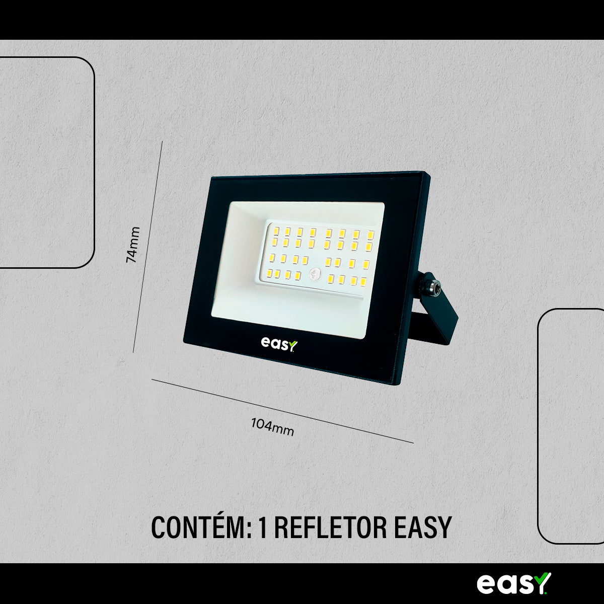 Refletor Led Externo 50W 6500k Branco Frio Bivolt IP66 Preto Avant