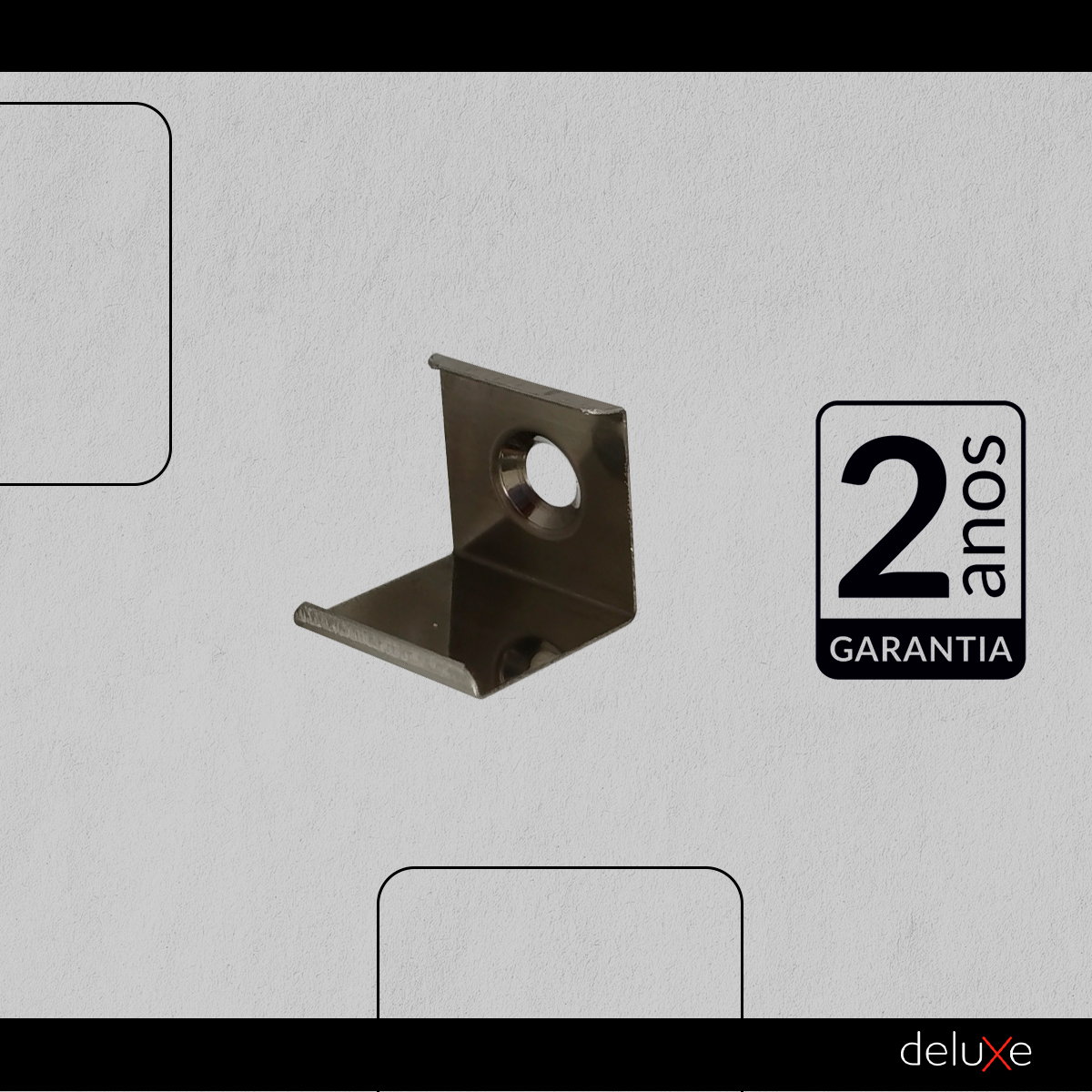 Kit 10 Suporte Perfil Led Risque One Side Canto 13x13mm Sobrepor Deluxe