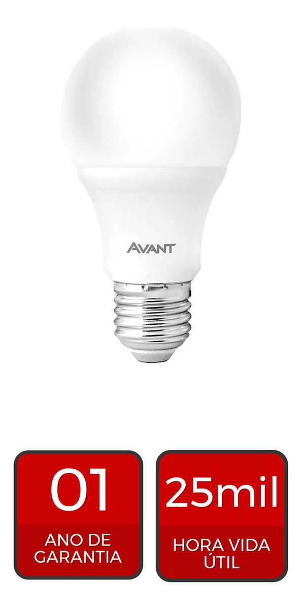 Lampada Led Pera 4,8w 6500k E27 110v/220v Ip20 Avant