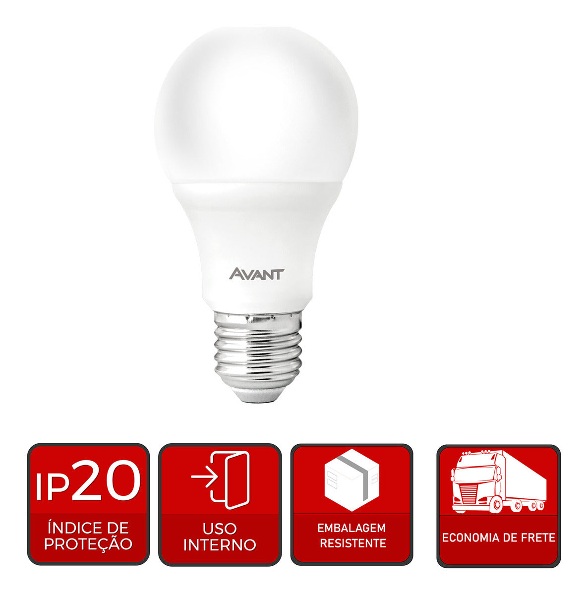 Lampada Led Pera 4,8w 6500k E27 110v/220v Ip20 Avant
