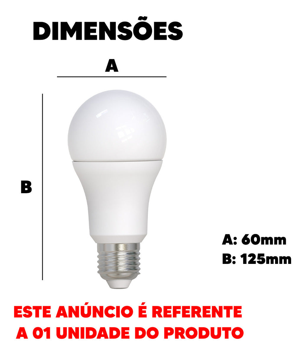 Lampada Led Pera 9w 6500k Branco Frio E27 IP20 Bivolt Branco Avant