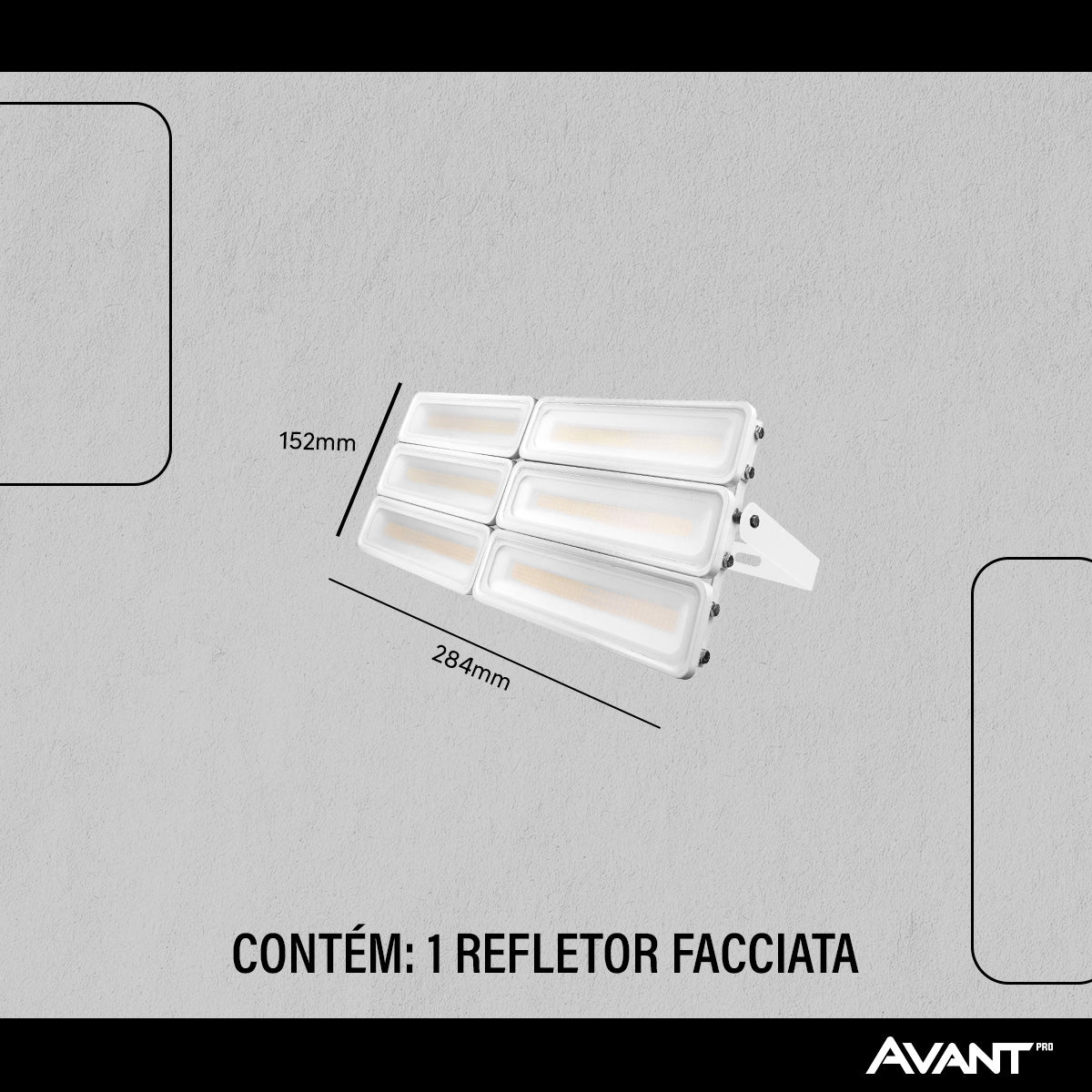 Refletor Led Facciata 300w 6500k Branco Frio Bivolt IP66 Branco Avant Pro