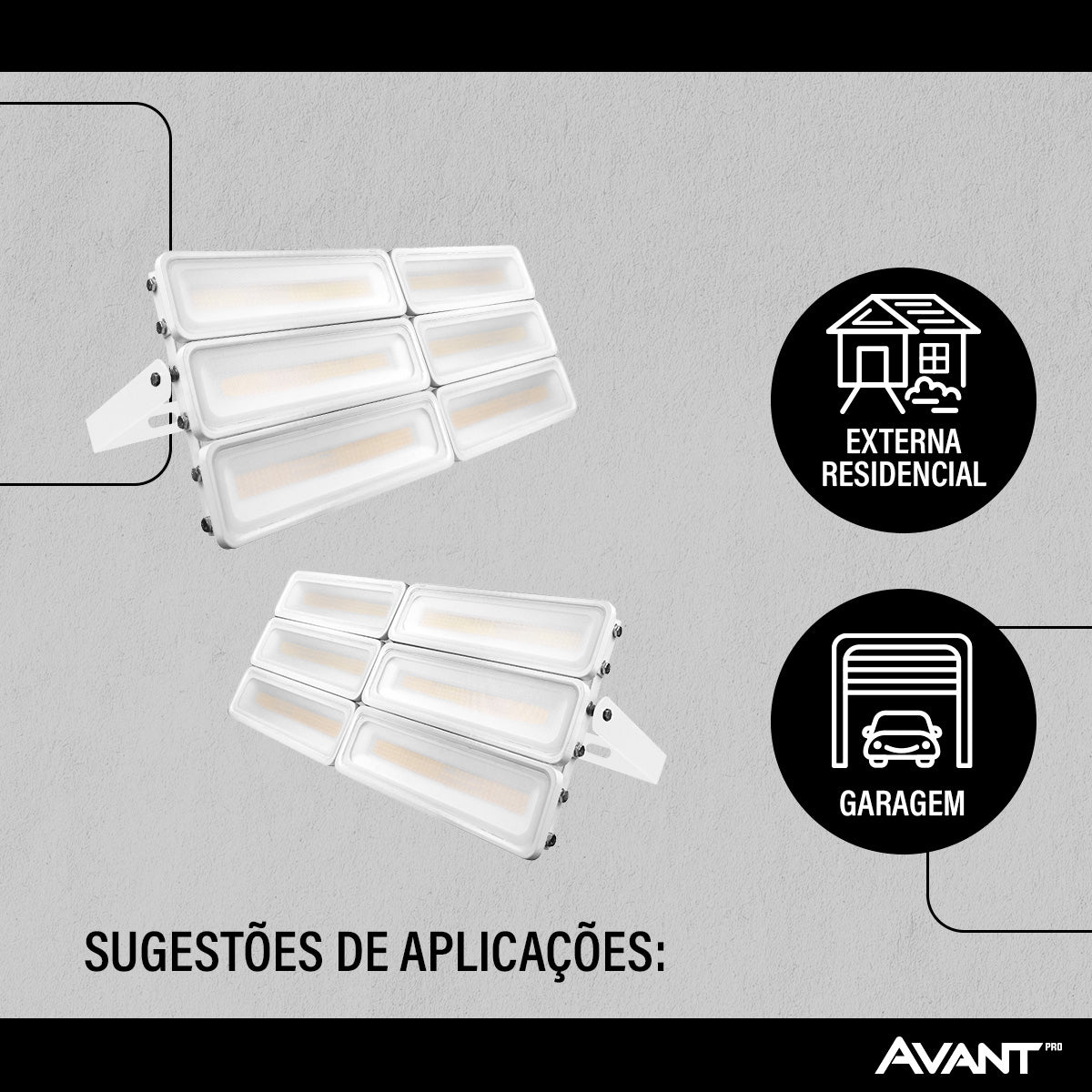 Refletor Led Facciata 300w 4000k Branco Neutro Bivolt IP66 Branco Avant Pro