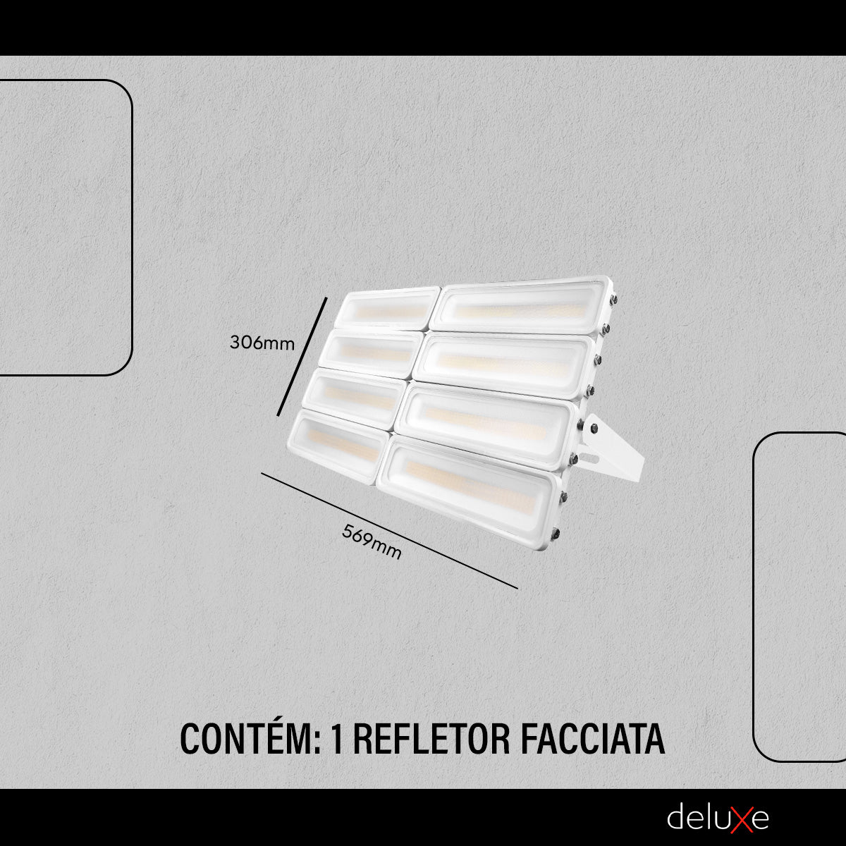 Refletor Led Facciata 400w 3000k Branco Quente Bivolt IP66 Branco Avant Pro