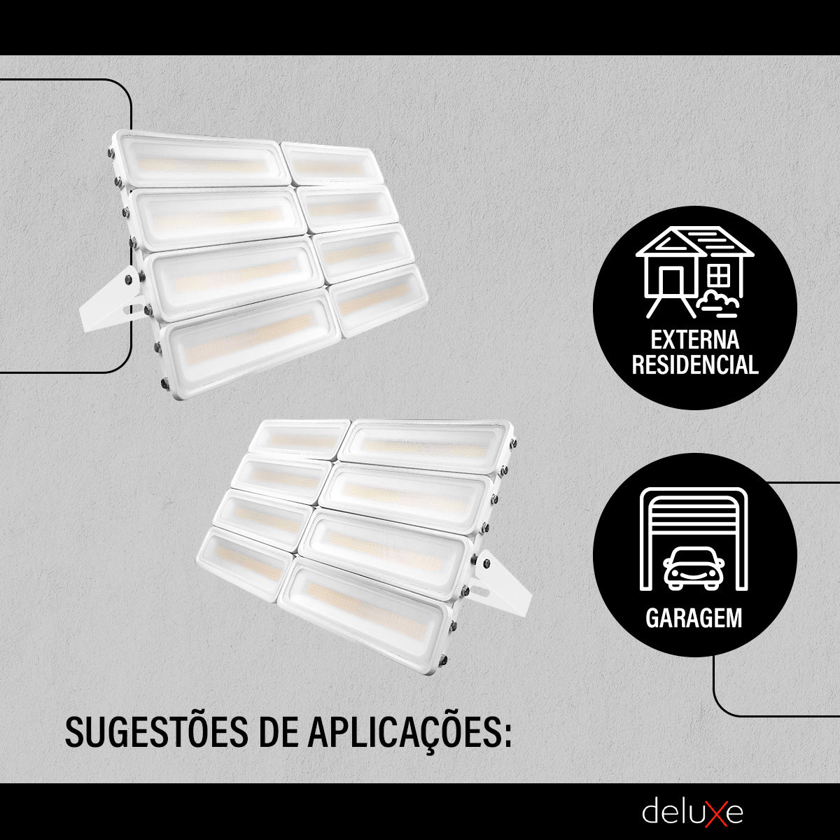 Refletor Led Facciata 400w 3000k Branco Quente Bivolt IP66 Branco Avant Pro