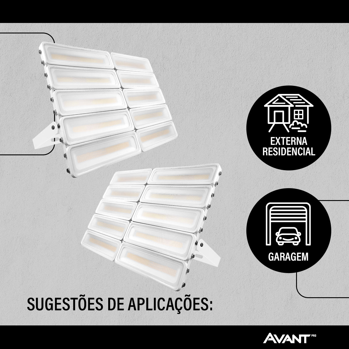 Refletor Led Facciata 500w 4000k Branco Neutro Bivolt IP66 Branco Avant Pro