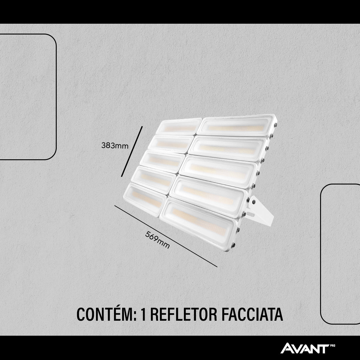 Refletor Led Facciata 500w 4000k Branco Neutro Bivolt IP66 Branco Avant Pro