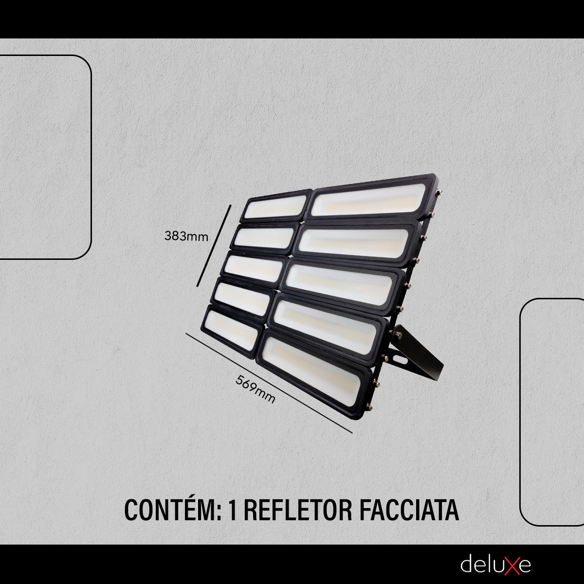 Refletor Led Facciata 500w 4000k Branco Neutro Bivolt IP66 Preto Avant Pro
