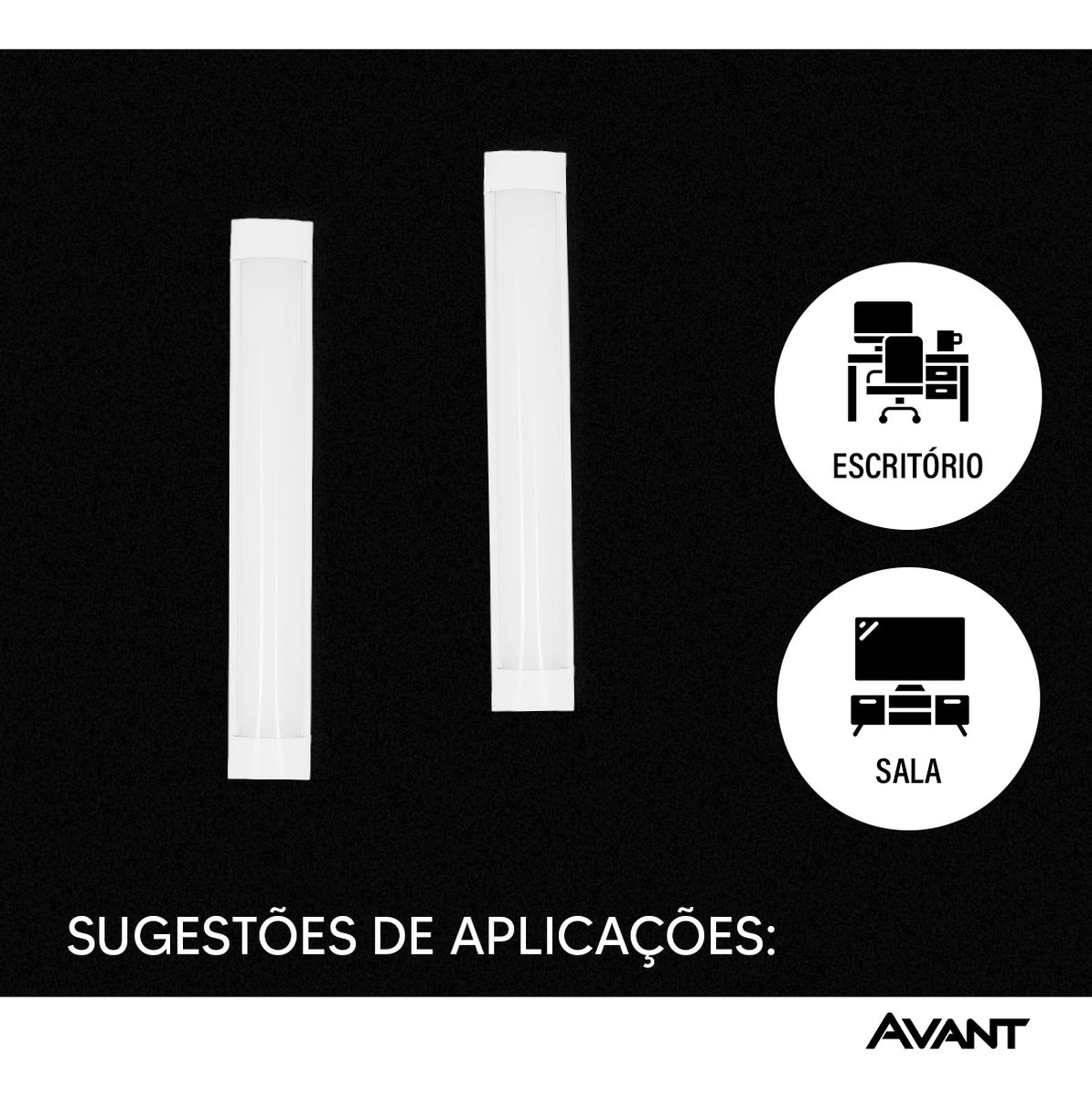 Luminária Led Elegance Fit 18W 3000k Branco Quente Bivolt Branco Avant