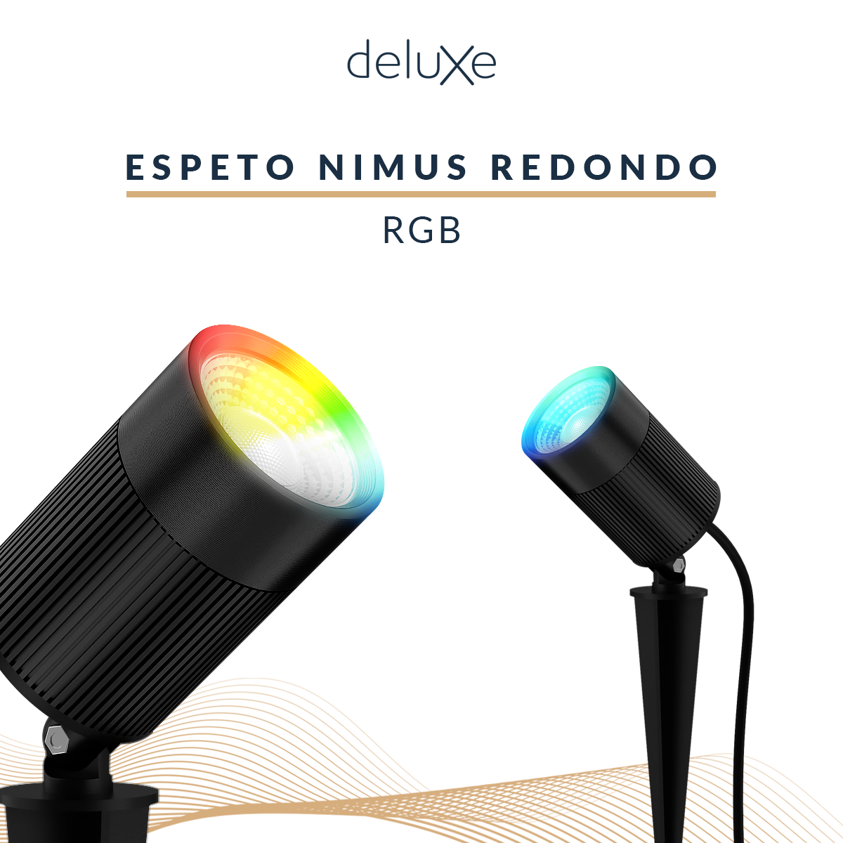 Espeto De Jardim Nimus Led 10w RGB IP65 Bivolt Preto Avant