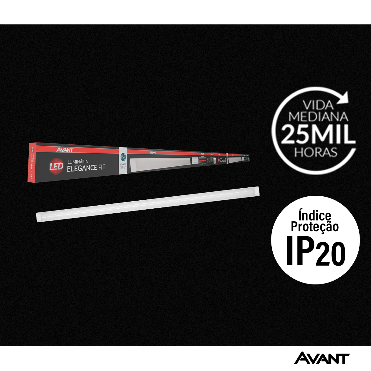 Luminária Led Elegance Fit 100W 6500K Branco Frio Bivolt Branco Avant
