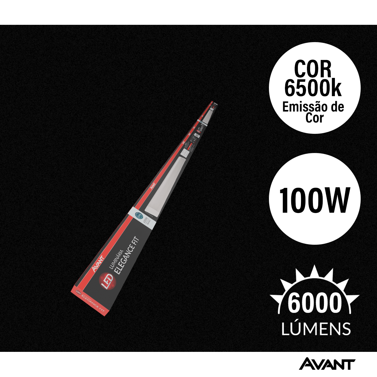 Luminária Led Elegance Fit 100W 6500K Branco Frio Bivolt Branco Avant