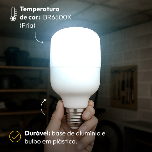 Lâmpada Bulbo Led Hp 20w 6500k Branco Frio E27 Bivolt Branco Avant