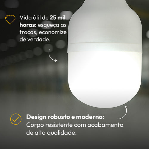 Lâmpada Bulbo Led Hp 20w 6500k Branco Frio E27 Bivolt Branco Avant