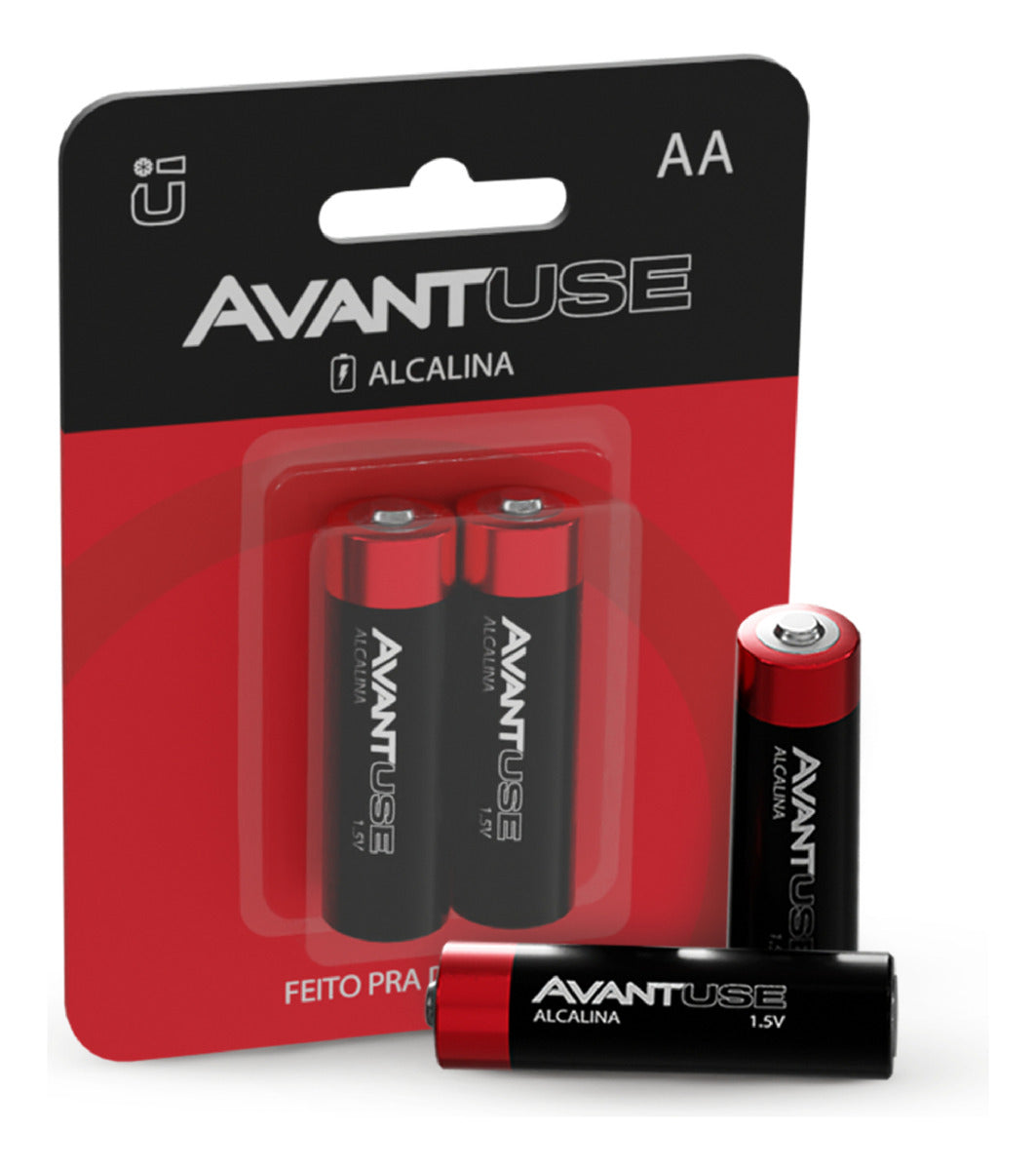 Kit 2 Pilhas Alcalina Pequena AA 1.5v Avant Use