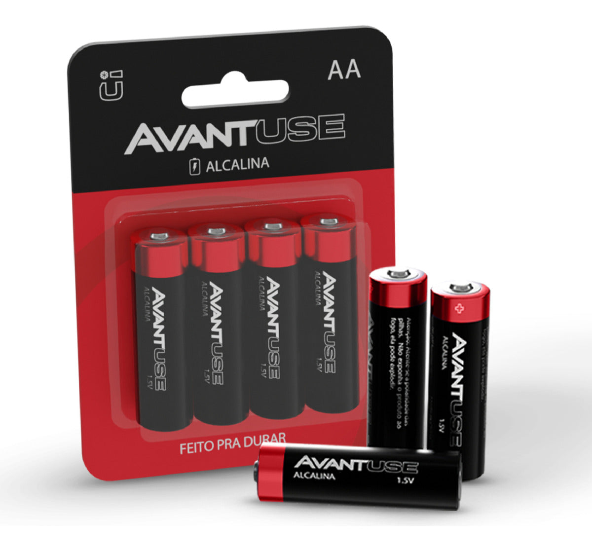 Kit 4 Pilhas Alcalina Pequena AA 1.5v Avant Use