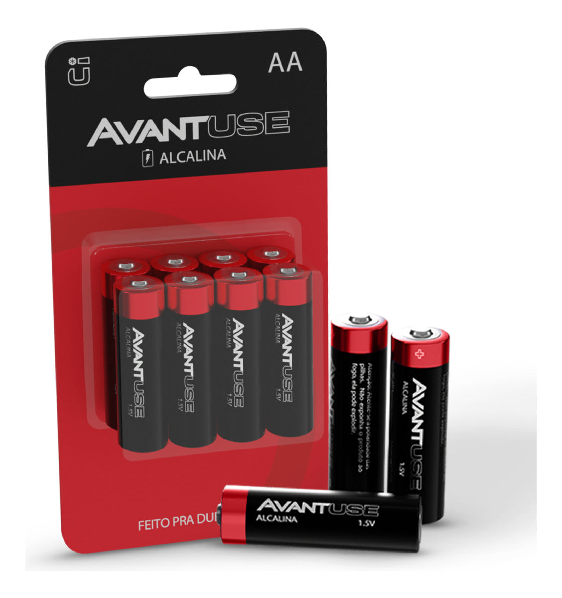 Kit 8 Pilhas Alcalina Pequena AA 1.5v Avant Use