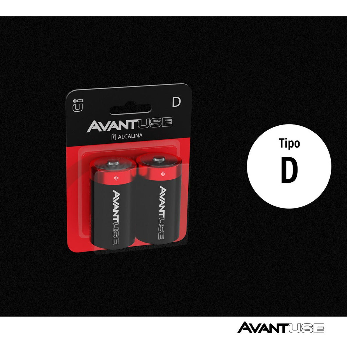 Kit 2 Pilhas Alcalina Grande D 1.5v Avant Use