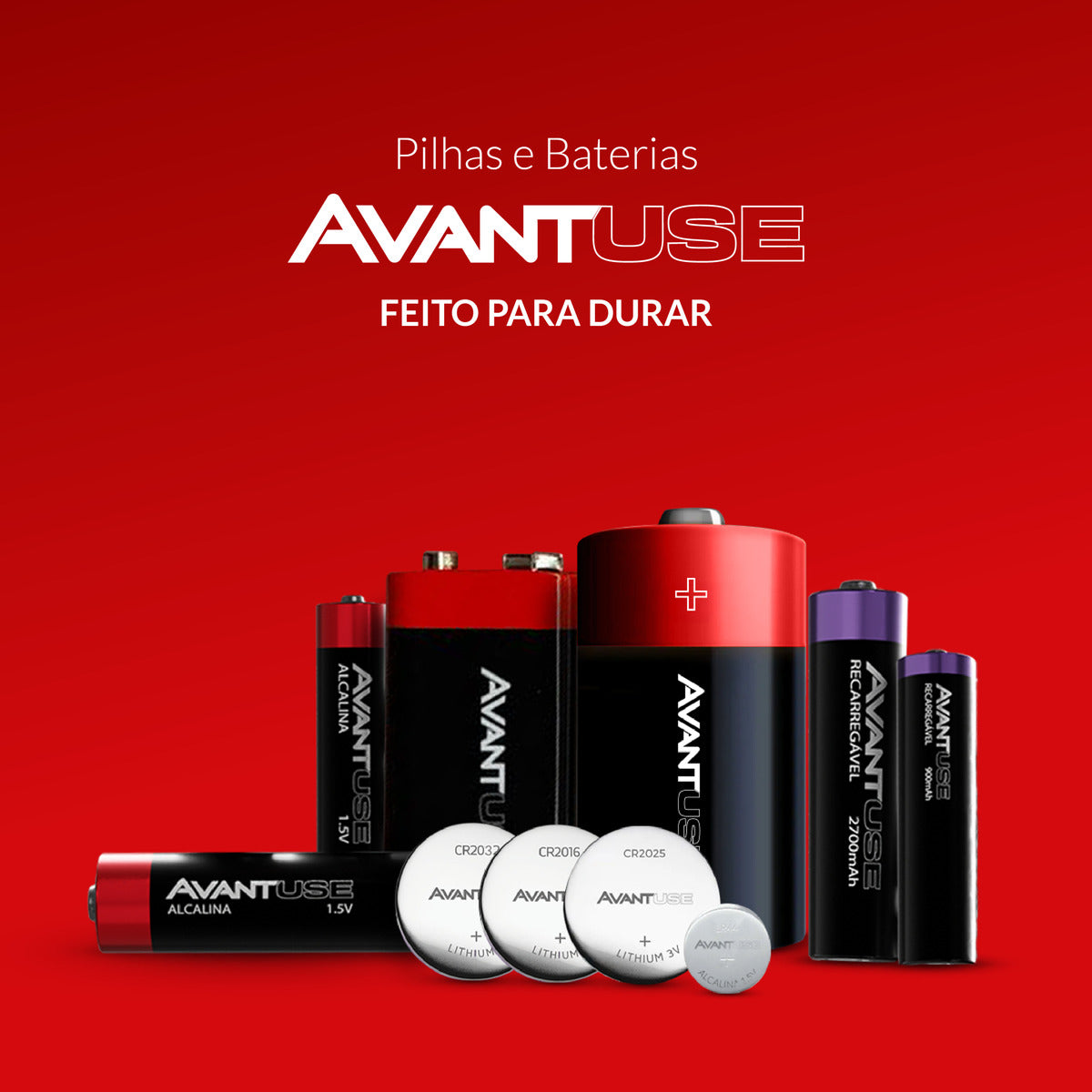 Bateria Alcalina Pilha 9v Avant Use