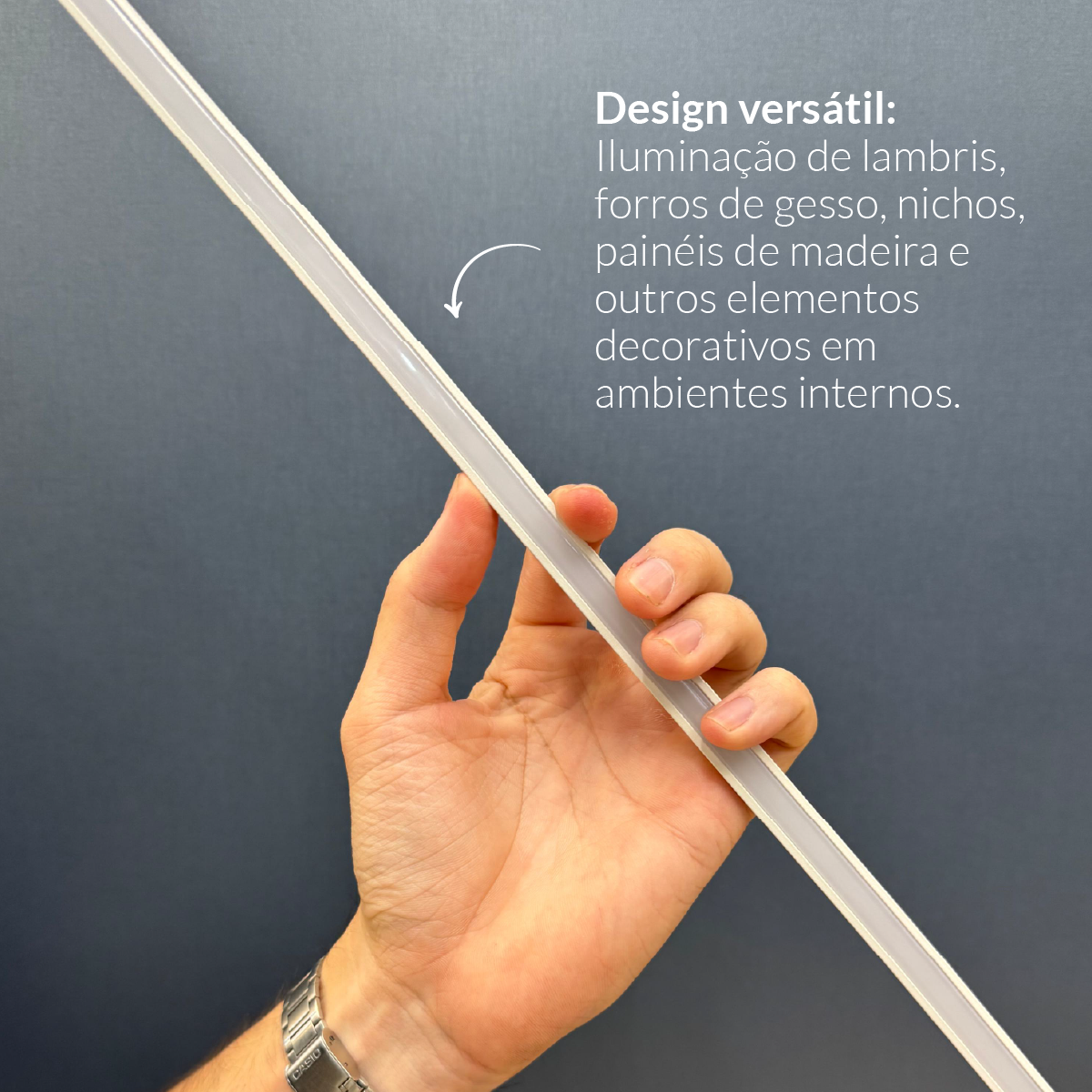 Perfil Barra Risqué Baby Embutir 13x09mm 2 Metros IP20 Branco Avant