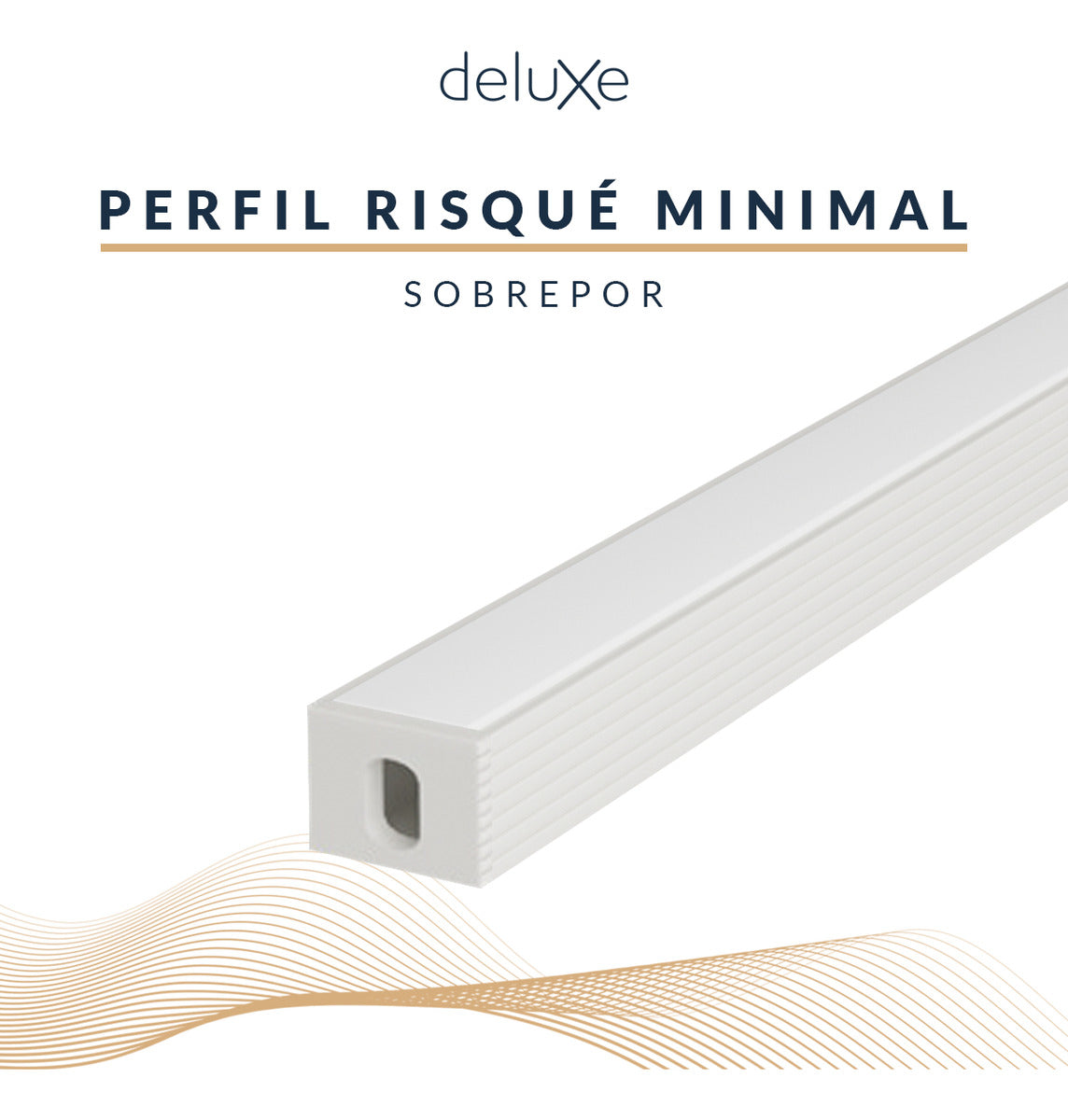 Perfil Barra Risqué Sobrepor 08x09mm 2 Metros IP20 Branco Avant