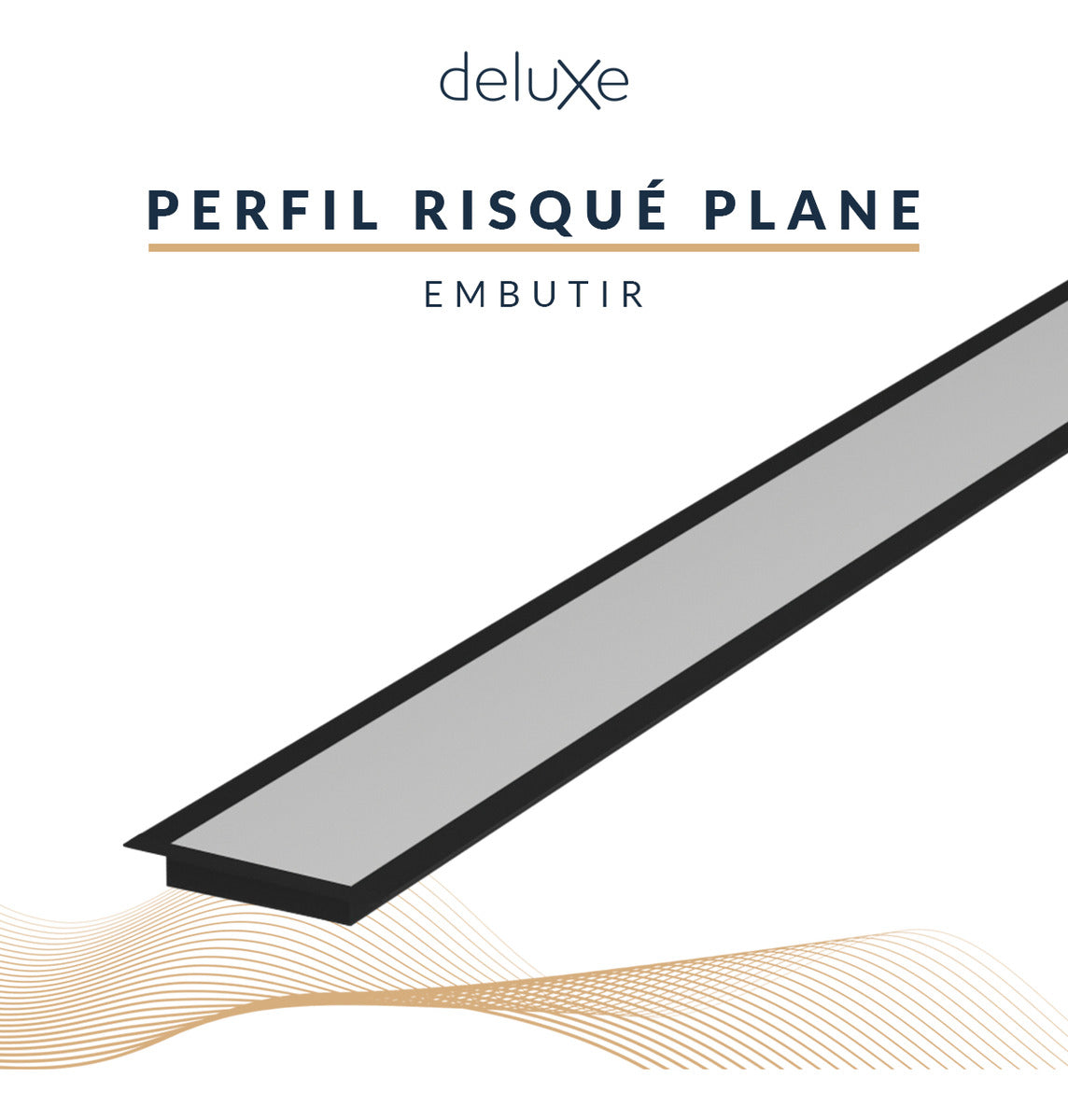 Perfil Barra Risqué Plane Embutir 65x10mm 2 Metros IP20 Branco Avant
