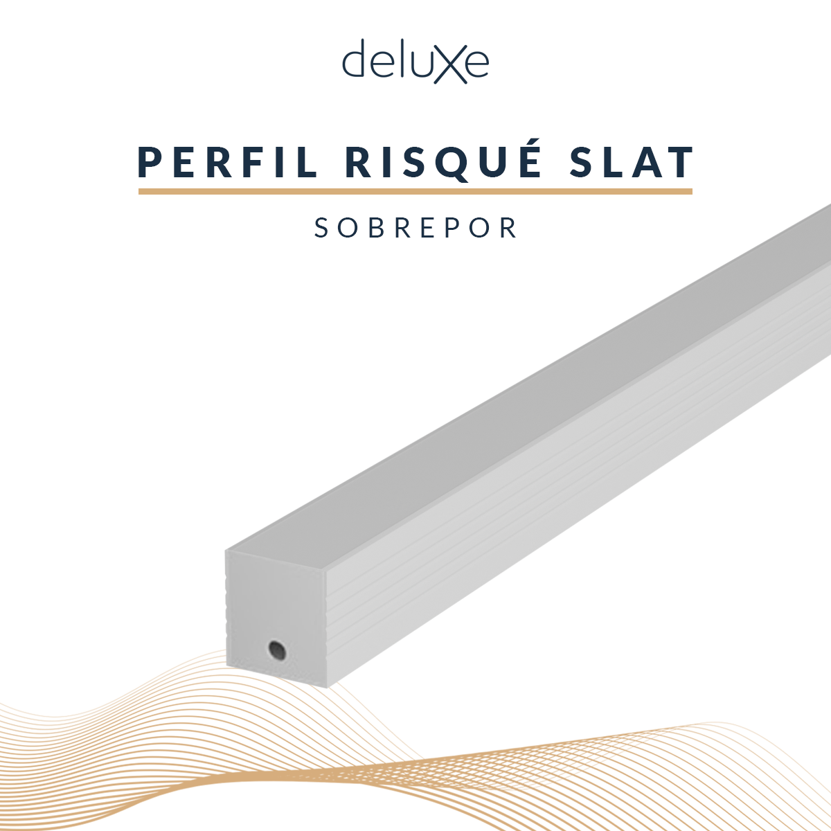 Perfil Barra Risqué Slat Sobrepor 35x35mm 2 Metros IP20 Branco Avant
