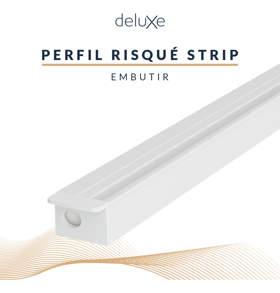 Perfil Barra Risqué Strip Embutir 15x09mm 2 Metros IP20 Branco Avant