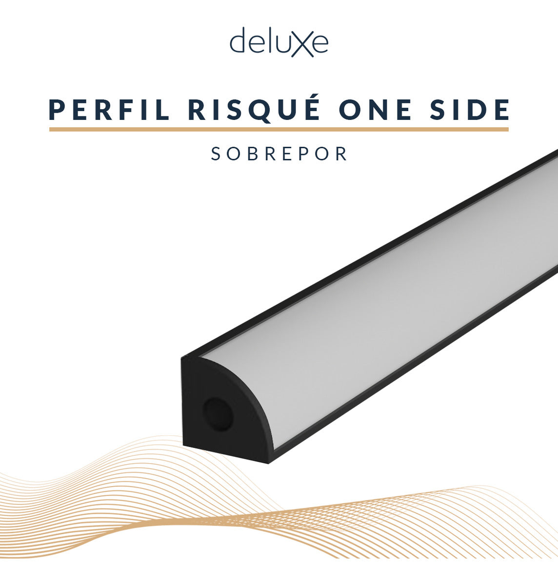 Perfil Barra Risqué Canto 18x13mm 2 Metros IP20 Preto Avant