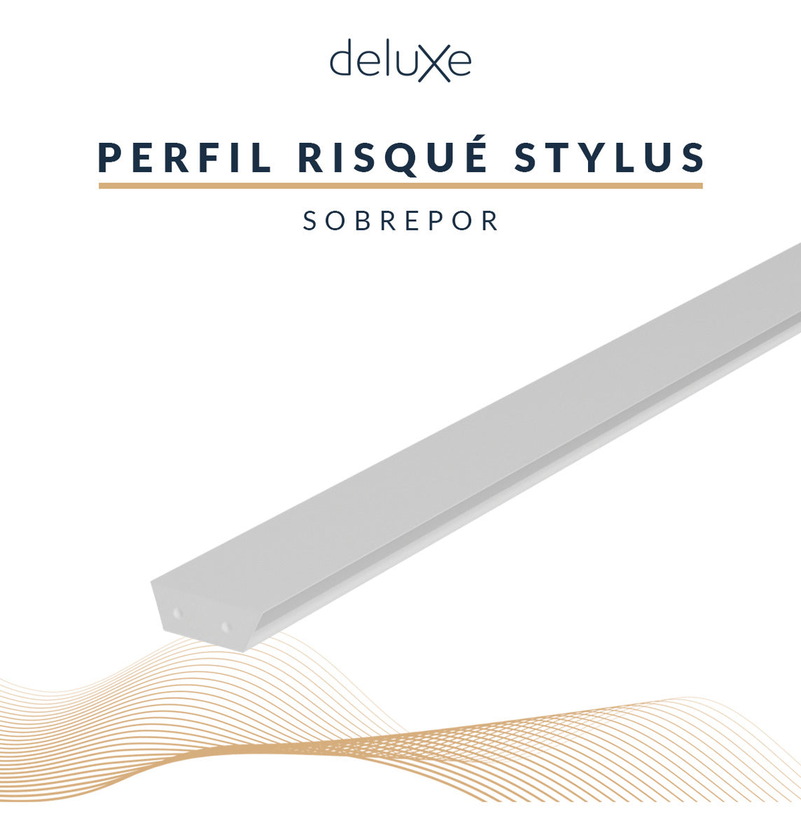 Perfil Barra Risque Stylus Sobrepor 75x25mm 2 Metros IP20 Branco Avant
