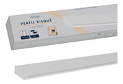 Perfil Barra Risque Stylus Sobrepor 75x25mm 2 Metros IP20 Branco Avant