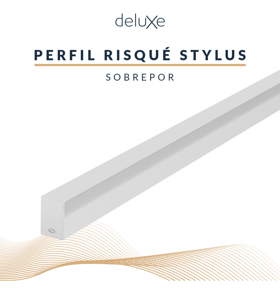 Perfil Barra Risqué Stylus 36x26mm 2 Metros IP20 Branco Avant