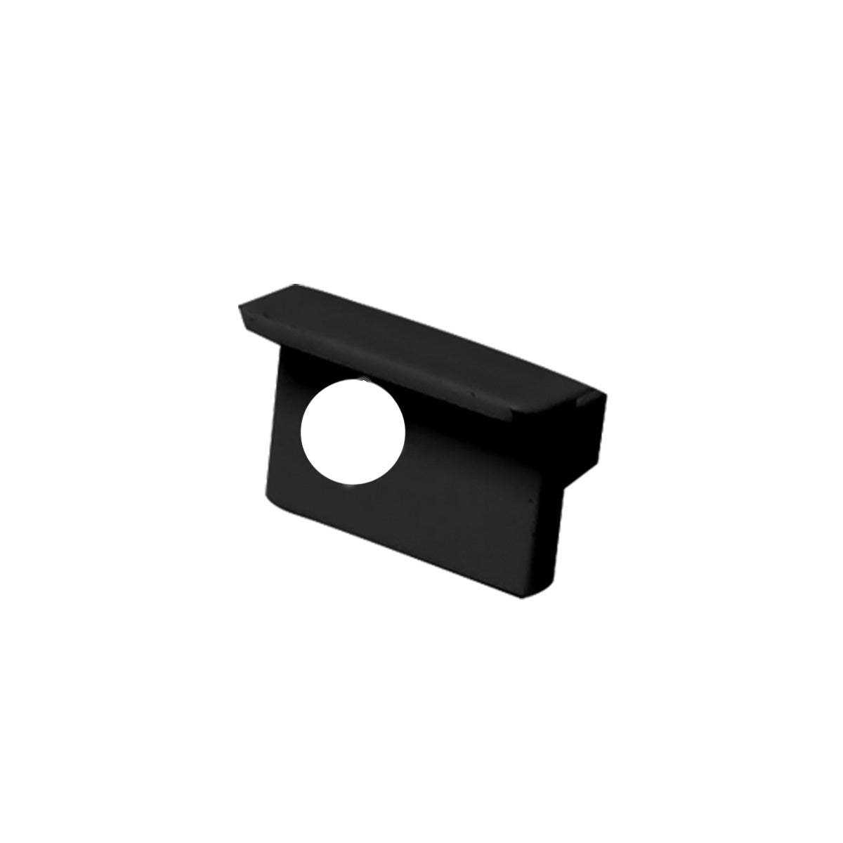 Kit 10 Tampas de Perfil Risque Strip 15x09mm Com furo Preto Deluxe