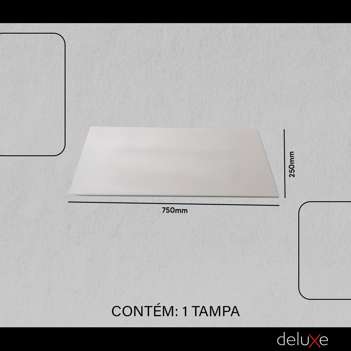 Kit 10 Tampas de Perfil Risque Stylus 75x25mm Branco Deluxe
