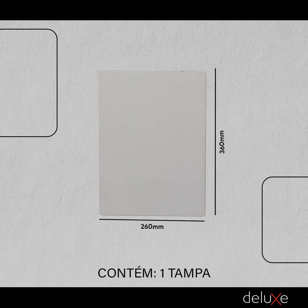 Kit 10 Tampas de Perfil Risque Stylus 36x26mm Branco Deluxe
