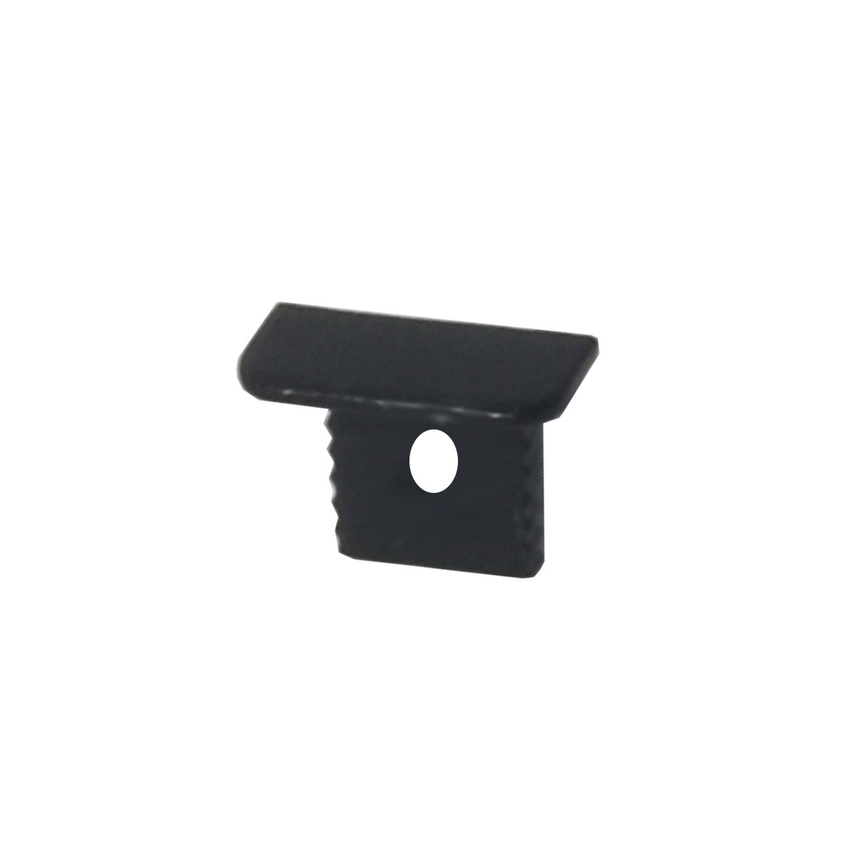 Kit 10 Tampas de Perfil Risque Baby 13x09mm Com furo Preto Deluxe
