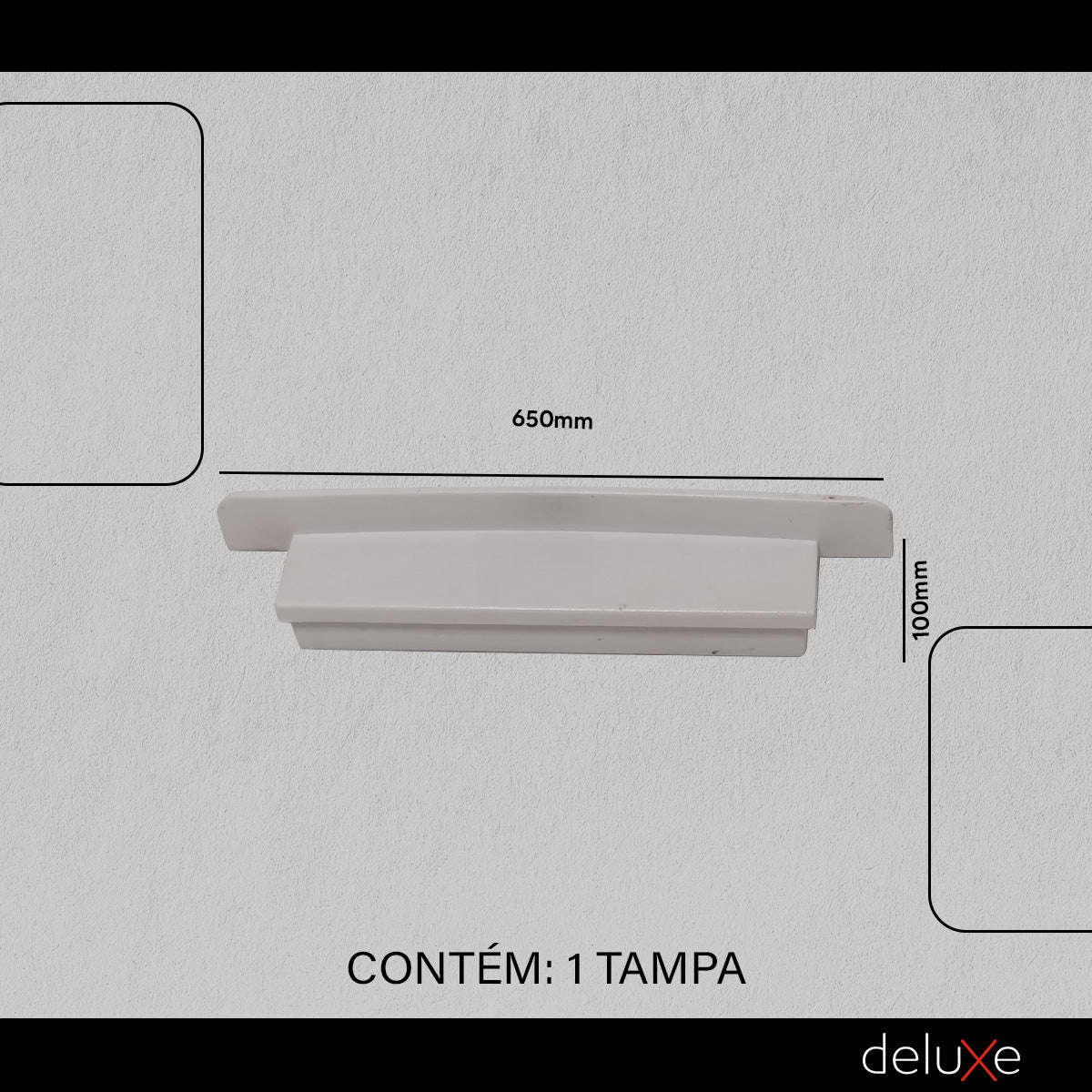 Kit 10 Tampas de Perfil Risque Plane 65x10mm Branco Deluxe
