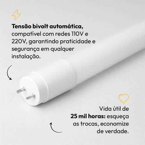 Lâmpada Led Tubular T8 18w Amarela G13 Bivolt IP20 Avant