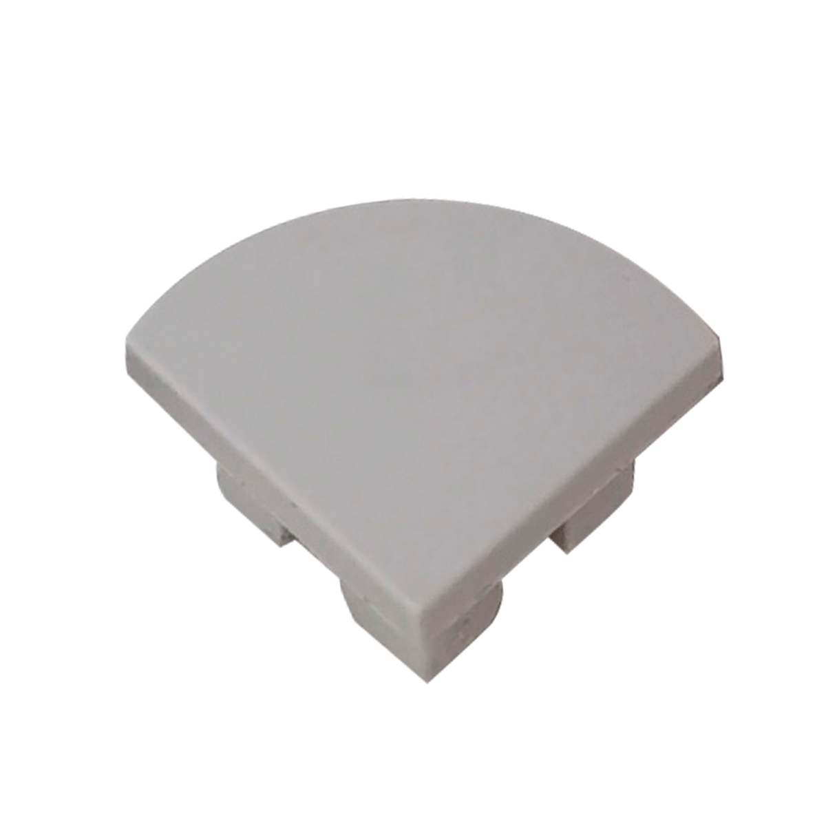 Kit 10 Tampas de Perfil Risque One Side Canto 13x13mm Branco Deluxe
