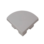 Kit 10 Tampas de Perfil Risque One Side Canto 13x13mm Branco Deluxe